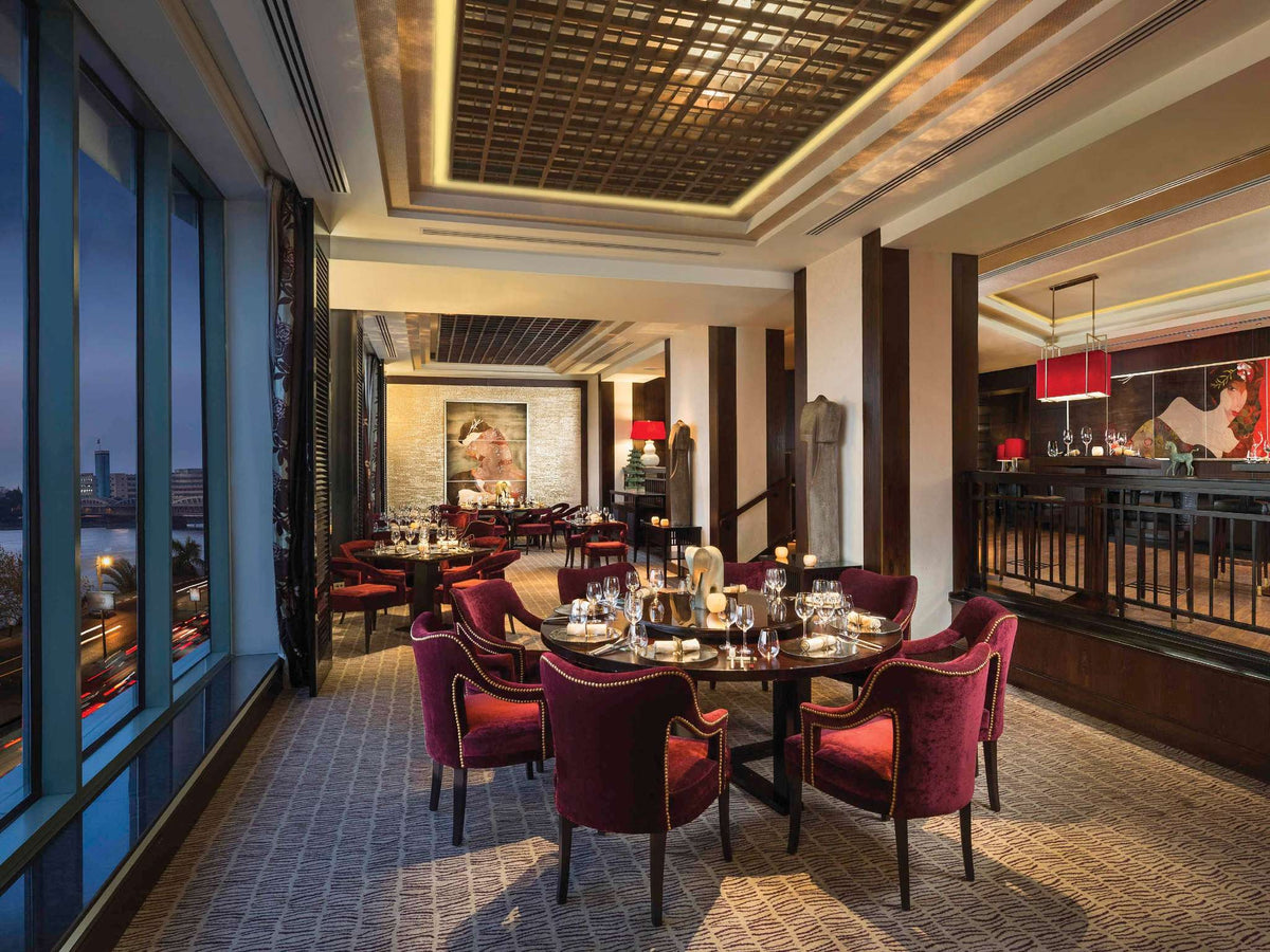 Restaurant dining room at Fairmont Nile City in Cairo. Photo: Accor.